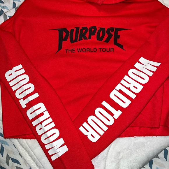 JUSTIN BIEBER Purpose World Tour Cropped Sweater ♥️ - Picture 1 of 8